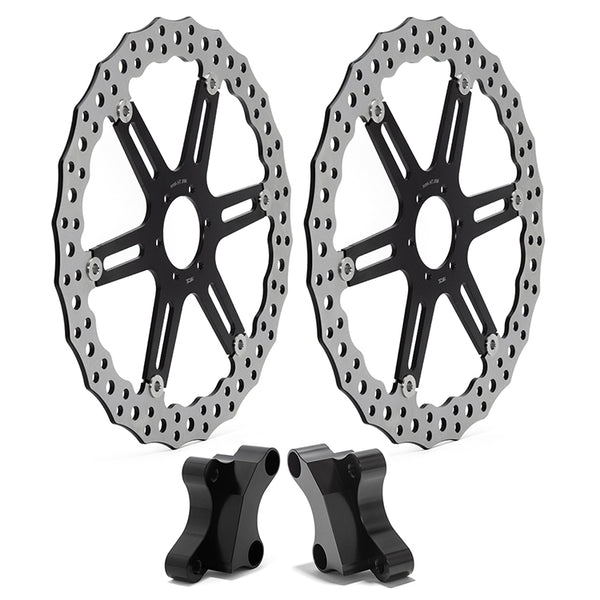 For Victory Vision Magnum Hammer Cross Country Roads / Indian Chieftain Roadmaster 2pcs Oversize Front Brake Disc & Adapter