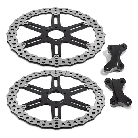 For Victory Vision Magnum Hammer Cross Country Roads / Indian Chieftain Roadmaster 2pcs Oversize Front Brake Disc & Adapter