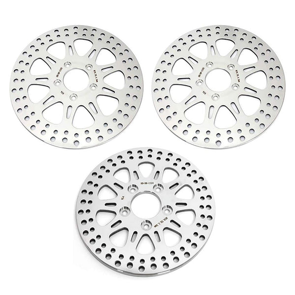 For Harley Davidson Sportster XL883R Roadster 2011-2013 / XR1200 2008-2010 / XR1200X 2010-2012 11.5" Front 10.2" Rear Brake Disc Rotors