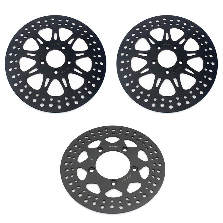 For Harley Davidson VRSCAW V Rod 2008-2009 / VRSCX V-Rod 2007 11.8" Front Rear Brake Disc Rotors