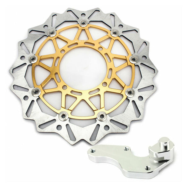 For Kawasaki KLX250R 93-96 / KLX300R 97-07 / KLX650 97-03 / KX500 94-04 / Suzuki RMZ250 04-06 Front Rear Brake Disc Rotors & Bracket