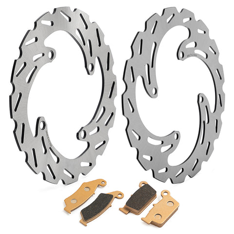 For Kawasaki KX250 19 / KX250 / KX250X / KX450X 21-up / KX250F / KX450F 15-18 Front Rear Brake Disc Rotors / Pads