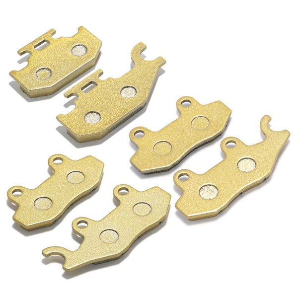 For Yamaha Raptor 700 YFM700 06-15 / Raptor 700R YFM700R 09-15 / Rhino 450 YXR450 06-09 / Rhino 660 YXF660 04-07 3 Set Front & Rear Brake Pads