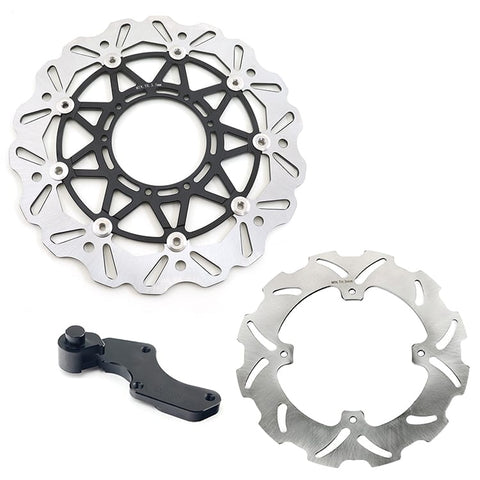 For Honda CR125R CR250R CR125E CR250E 2004-2008 / CRF250X 2004-2018 320mm Motorcycle Front Rear Brake Disc & Bracket