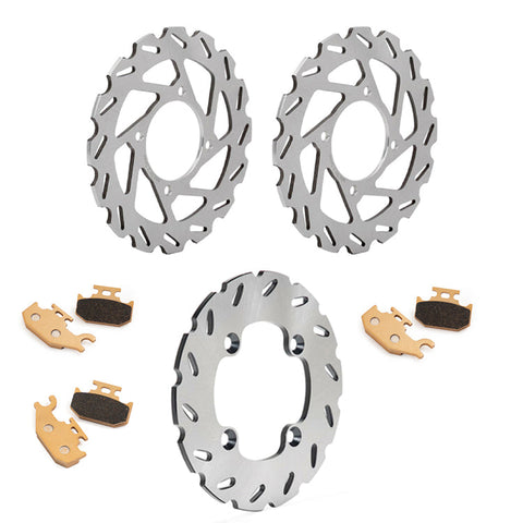 For Can-Am Outlander 800R / Outlander Max 800 2009-2012 / Renegade 800R 2009-2011 Front Rear Brake Disc Rotors Pads