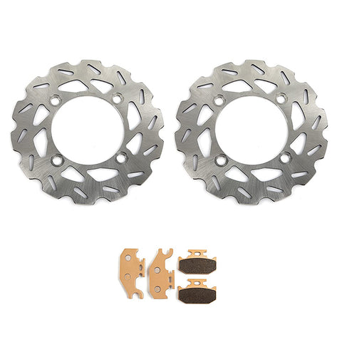 For Suzuki King Quad 500 LTA500 / King Quad 750 LTA750 2009-2022 Front Brake Disc Rotors / Pads