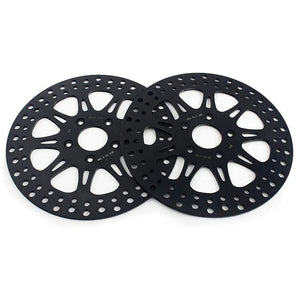 For Harley Davidson FXEF Fat Bob 1985-1986 2pcs 11.5" Front Brake Disc Rotors / Pads