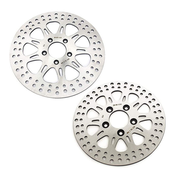 For Harley Davidson Sportster XL883L XL1200T Superlow / XL883N Iron / XL1200V Seventy-Two / XL1200X Forty-Eight 2014-and up 11.8" Front 10.2" Rear Brake Disc Rotors
