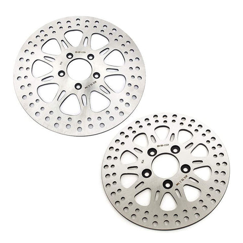 For Harley Davidson Sportster XL883L XL1200T Superlow / XL883N Iron / XL1200V Seventy-Two / XL1200X Forty-Eight 2014-and up 11.8'' Front 10.2'' Rear Brake Disc Rotors