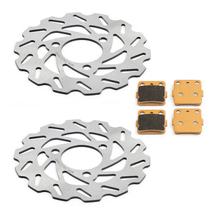 For Honda TRX300EX Fourtrax 1993-2008 / TRX300X 2009-2011 / TRX400X 2009-2013 Front Brake Disc Rotors / Pads