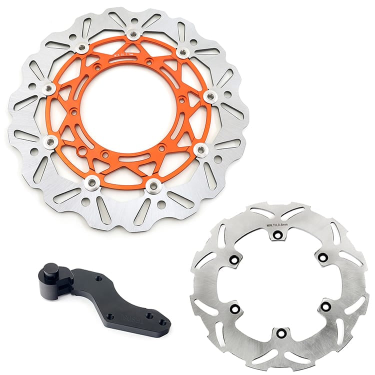 For KTM 125-640 EXC EXC-F MX MXC XC XCF XCW SX SXF SXC SXS GS 1992-2009 320mm Oversize Front Rear Brake Disc & Bracket