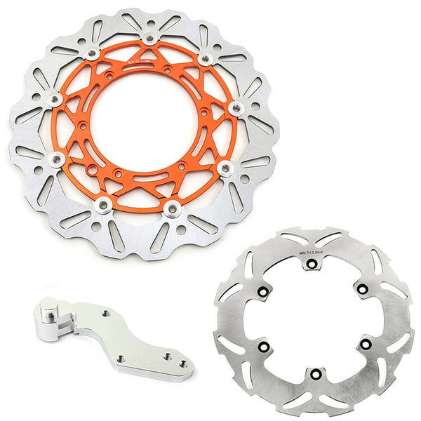 For KTM 125-640 EXC EXC-F MX MXC XC XCF XCW SX SXF SXC SXS GS 1992-2009 320mm Oversize Front Rear Brake Disc & Bracket