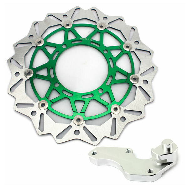 For Kawasaki KX125 KX250 2006-2008 / KX250F KX450F 2006-2018 / KLX450R 2007-2022 320mm Oversize Front Rear Brake Disc Rotors & Bracket