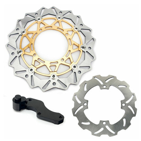 For Suzuki RMZ250 2007-2022 / RMZ450 2005-2022 320mm Front Rear Brake Disc Rotors & Bracket