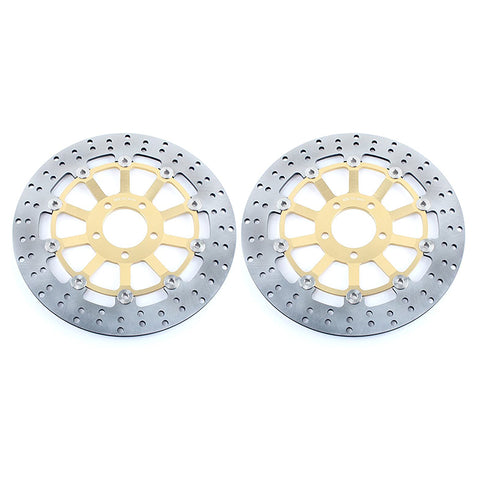 2pcs Front Brake Disc Rotors for Kawasaki KR250 ZXR250 ZRX400 ZZR600 ZX900 GPZ900R GPZ1100 1989-2008 Suzuki GSX250R 1987