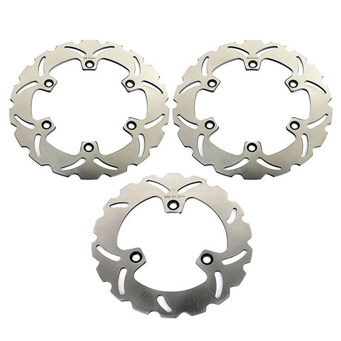 Front Rear Brake Disc Rotors For Honda CBR400R Hurricane NC23 1986 / VFR400R NC24 1986-1988 / VFR400Z 1986-1987