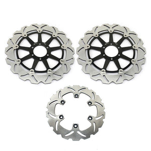 Front Rear Brake Disc Rotors for Ducati Sport 1000 2006-2008 / Sport 1000S 2007-2009 / 1000SS 2003-2006 / Yamaha YZF750R 1993-1997