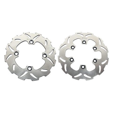 Front Rear Brake Disc Rotors for Kawasaki KX85 2000-2021 / KX100 2005-2017