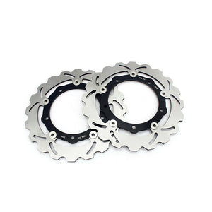 2pcs Front Brake Disc Rotors for Yamaha Majesty 400/ABS 2005-2013 / XMAX 400 Iron Max ABS 2016-and up / TMAX 500 ABS 2004-2007