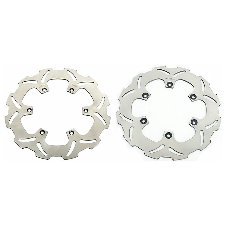 Front Rear Brake Disc Rotors for Yamaha WR125 2002-2007 / YZ125 2002-2019 / WR250 2002-2007 / YZ250 2001-2019
