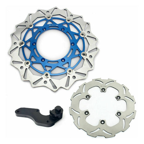 For Yamaha YZ250F 2001-2006 / YZ426F 2000-2002 / YZ450F 2003-2007 / WR400F YZ400F 1998-2000 320mm Front Rear Brake Rotors & Bracket