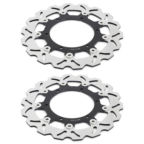 Front Rear Brake Disc Rotors for Yamaha FJR1300 2001-2003 / XVS1100 V-Star 2003-2009 / VMX1200 1993-2007