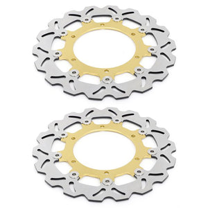 2pcs Front Brake Disc Rotors for Yamaha XVS1100 Dragstar 1999-2009 XV1900 Roadliner/Midnight Star 2006-2016