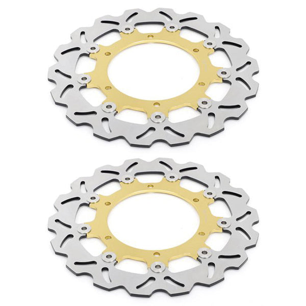 Front Rear Brake Disc Rotors for Yamaha FJR1300 2001-2003 / XVS1100 V-Star 2003-2009 / VMX1200 1993-2007