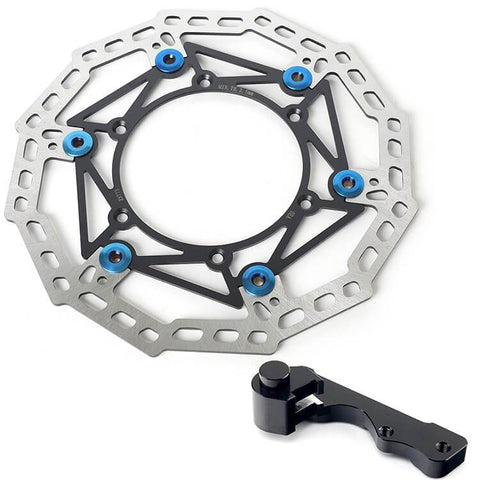 For Suzuki RM125 1996-2009 / RM250 1996-2014 / DRZ400S 2000-2009 / DRZ400E 2000-2008 270mm Oversize Front Brake Disc & Bracket