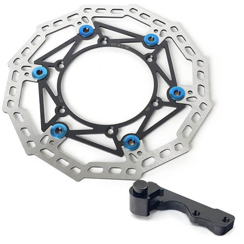 For Yamaha WR250 1998-2007 / YZ450F 2003-2007 / WR426F 2001-2002 / YZ426F 2000-2002 270mm Oversize Front Brake Disc & Bracket