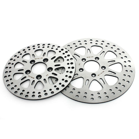 Front Rear Brake Disc Rotor for Harley Sportster XL883L XL883N XL883R 14-23 / XL1200C XL1200CX XL1200T XL1200V XL1200X 14-23