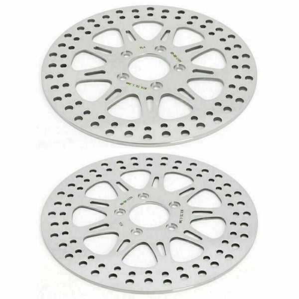 Front Rear Brake Disc for Harley Davidson Softail FLSTF FLSTFB Fat Boy / FLSTN Deluxe 2015-2017 / FXST Standard 2015