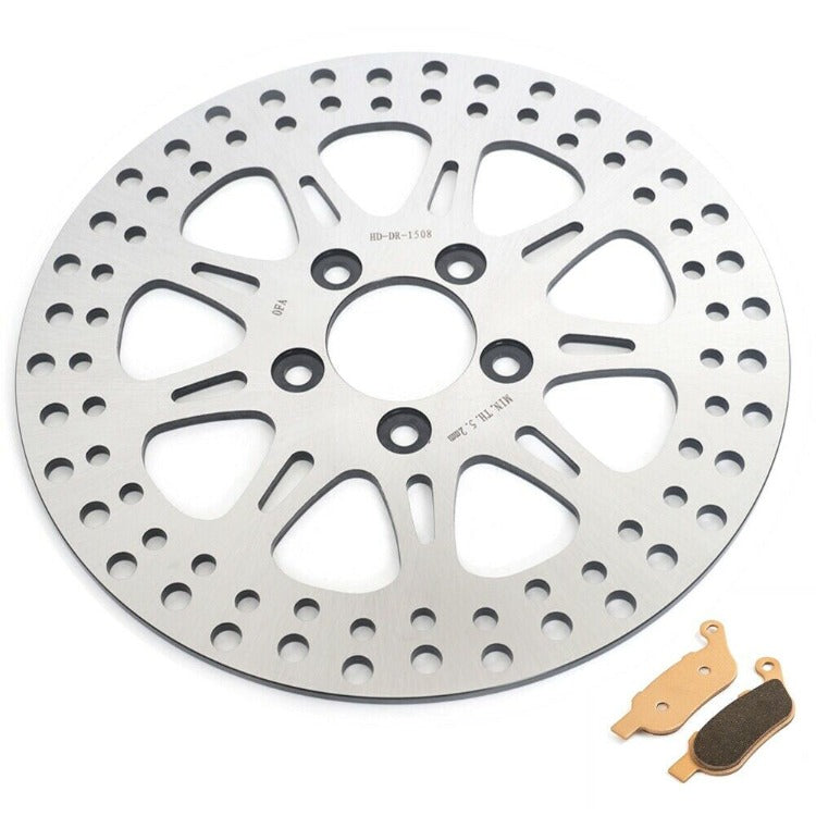 Rear Brake Disc Rotor With Pads For Harley Davidson Dyna FXDB FXDBC FXDC FXDF FXDL FXDWG FXDWGi